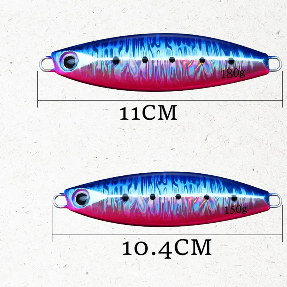 CASTFUN Slow Blatt S 150g 180g Artificial Bait Lure Fishing Lures Saltwater Slow jig Metal jigs Glow Jigging Lure