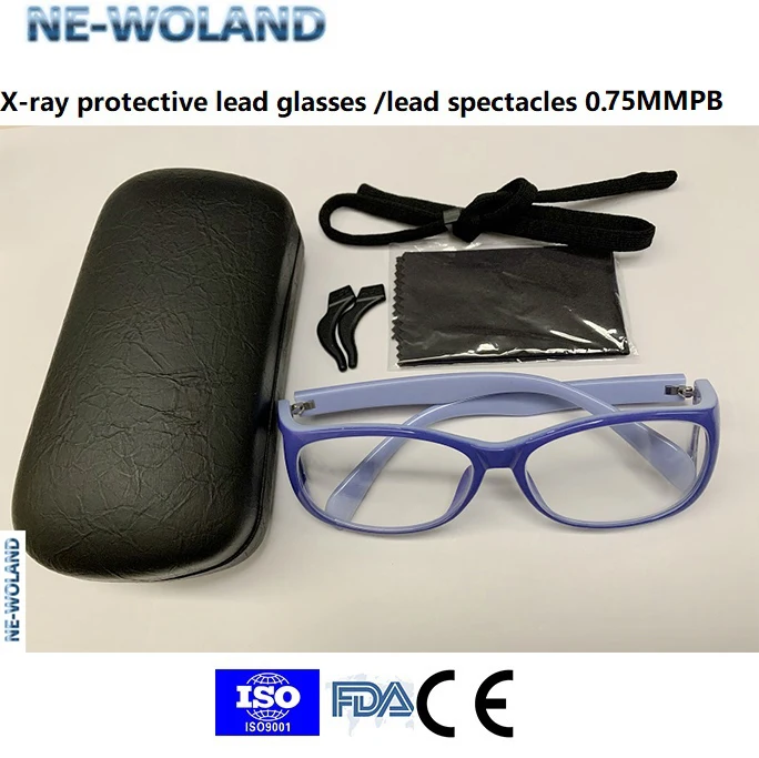 Ne-woland Lead glasses X-ray gamma ray shield protection glasses interventional surgery front & side protection 0.5mmpb 0.75mmPb