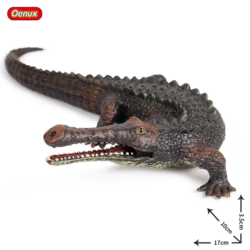 Oenux Wild Animals Action Figures Simulation Sarcosuchus Crocodiles Boar Croc Model PVC Collection Decorate Kids Educational Toy