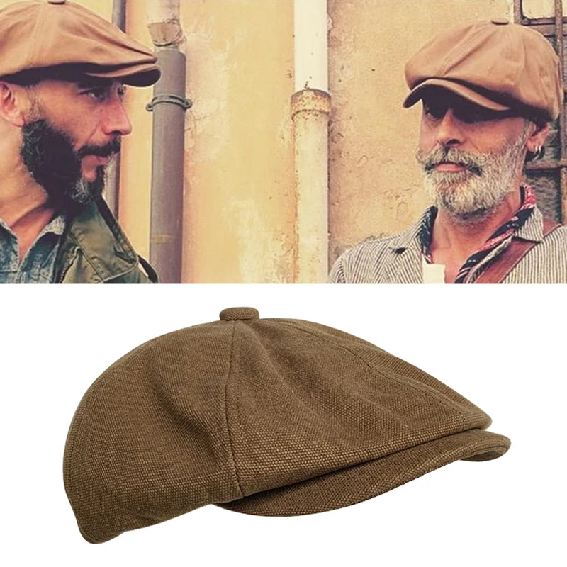 Big Head Vintage Black Artist Headwear Berets men\'s formal wear professional casual dualuse Octagonal cap Unisex male hat