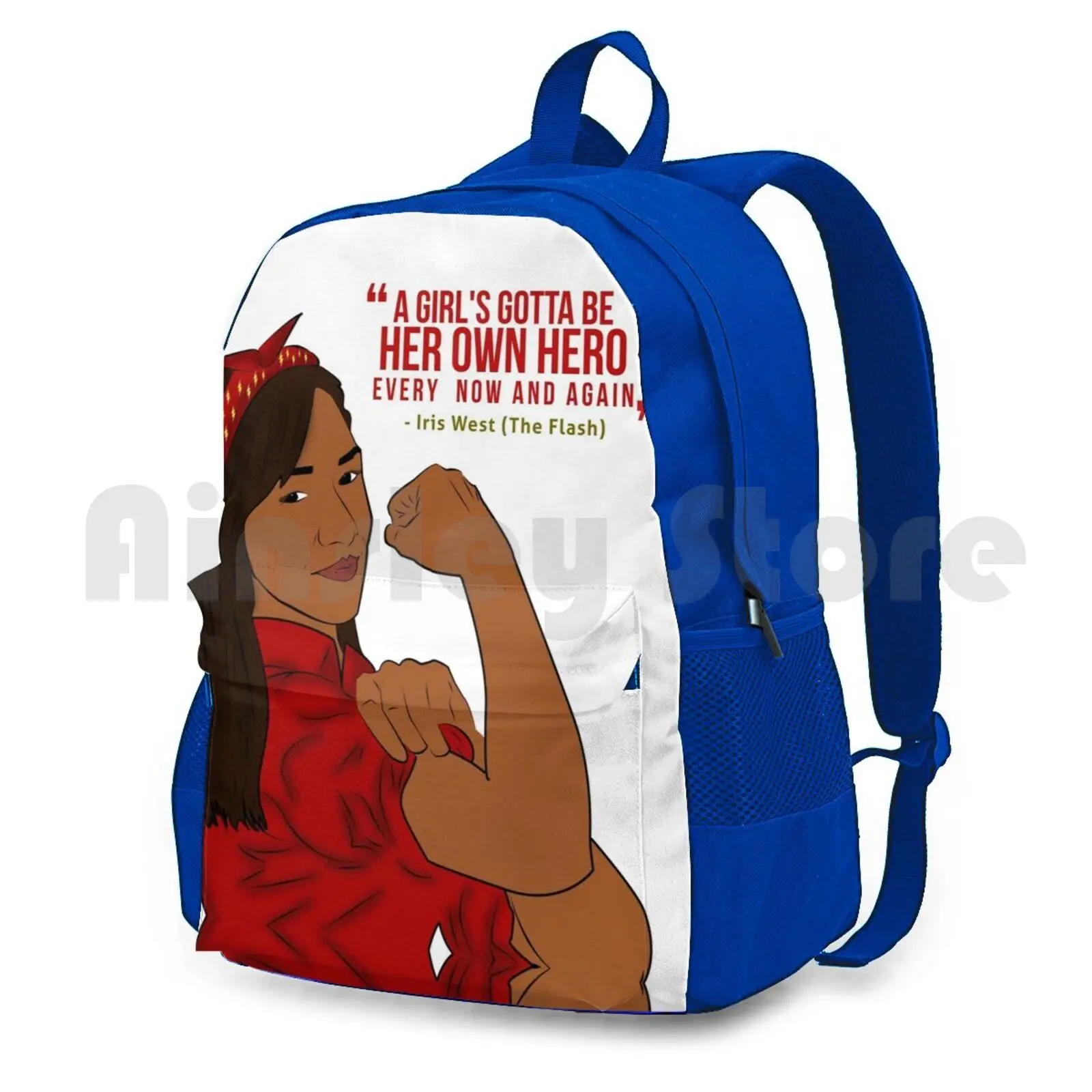 Be Your Own Hero Outdoor Hiking Backpack Riding Climbing Sports Bag Feminist Iris West Candice Patton Westallen Hero Superhero