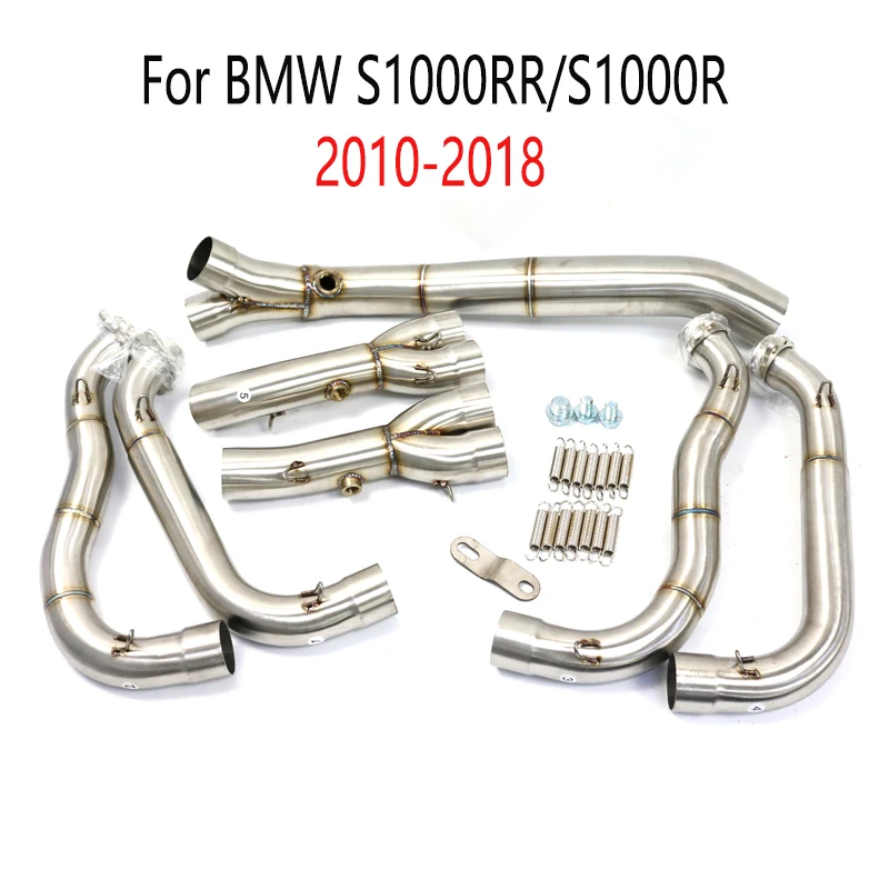 Motorcycle Exhaust Pipe Tube Muffler Silencer Vent Stainless Steel Pipe For BMW S1000R 2015To 2018 S1000RR 2010 to 2018