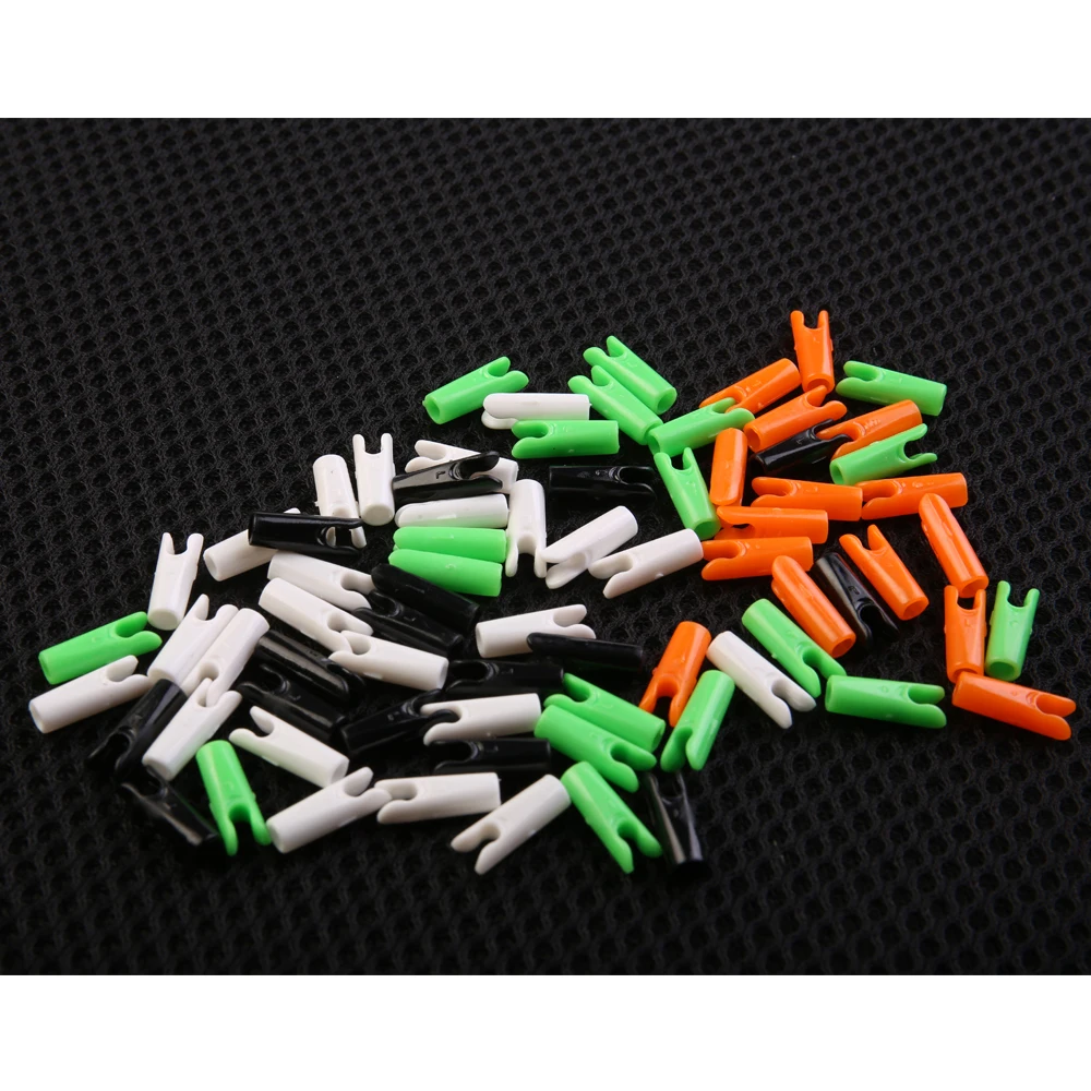 Bicaster 100pcs Arrow Pin Nocks Plastic Size L for 3.2/4.2/6.2mm Shaft Archery Recurve Bows