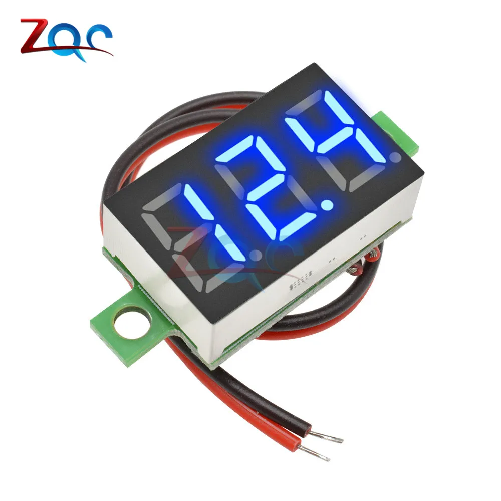 0.36 inch DC 4.7-32V 2 Wires Mini Digit Display Voltmeter Mini LED Digital Panel Volt Voltage Meter Instrument Car 12V 24V