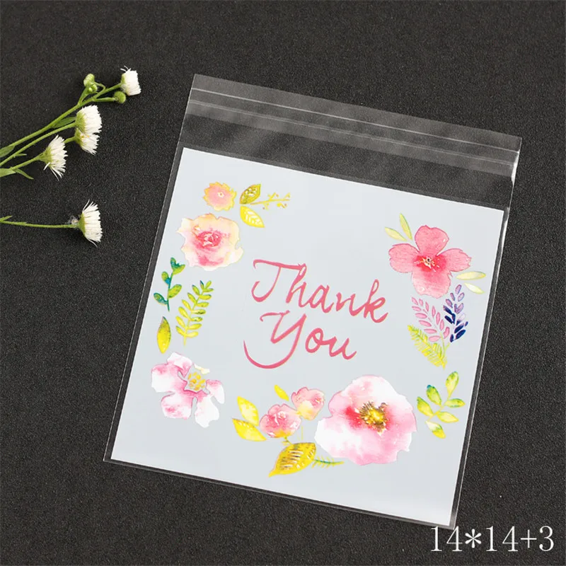 25pcs 10*10+3 Big Lovely Self-Stick Transparent Opp Bags Bracelets Earring Necklace Gift Bags Packaging for Jewelry Box Package