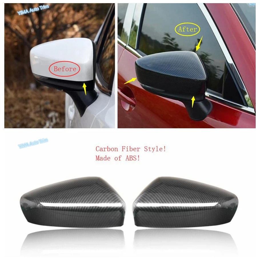 

Lapetus For Mazda 3 AXELA Hatchback Sedan 2014 - 2018 ABS Car Styling Side Door Rearview Mirror Frame Cover Trim 2 Pcs / Set