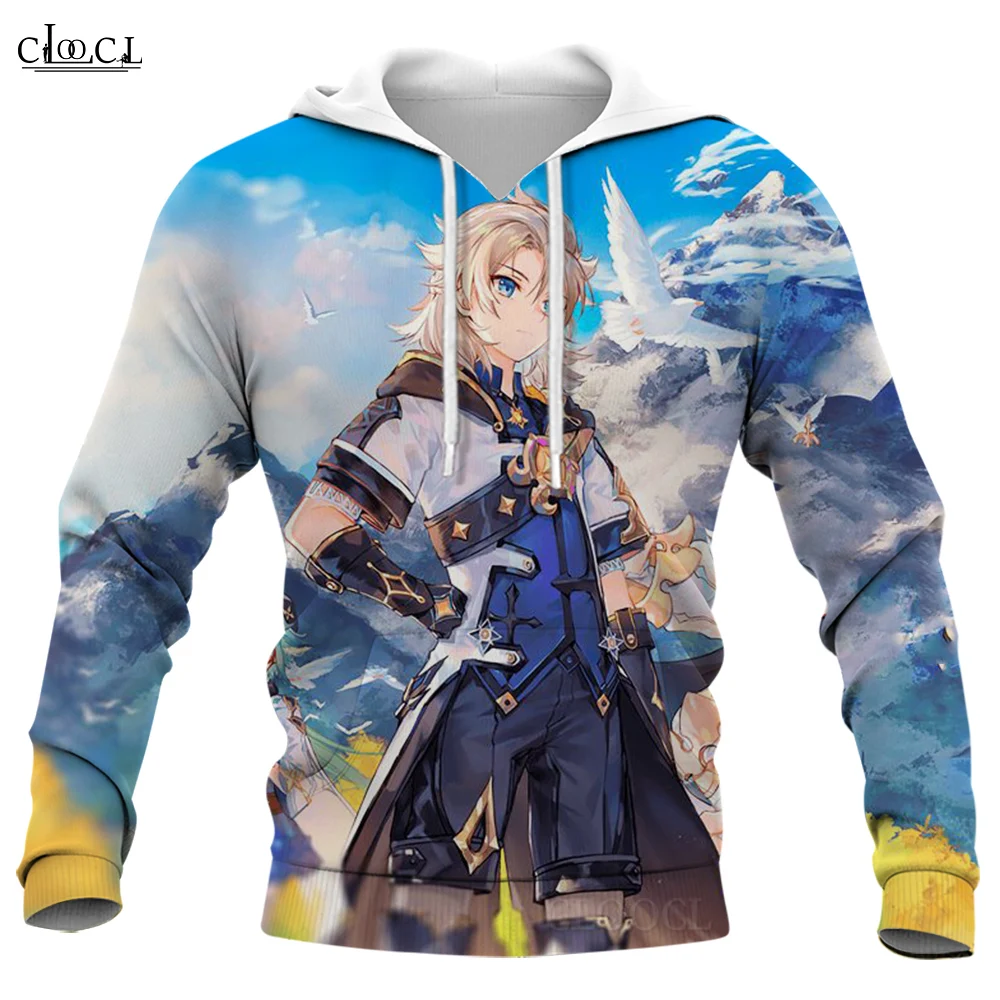 

CLOOCL Fashion Anime Games Genshin Impact Hoodie 3D Printed Hooded Sweatshirt Men Women Harajuku Streetwear Coat Pullover