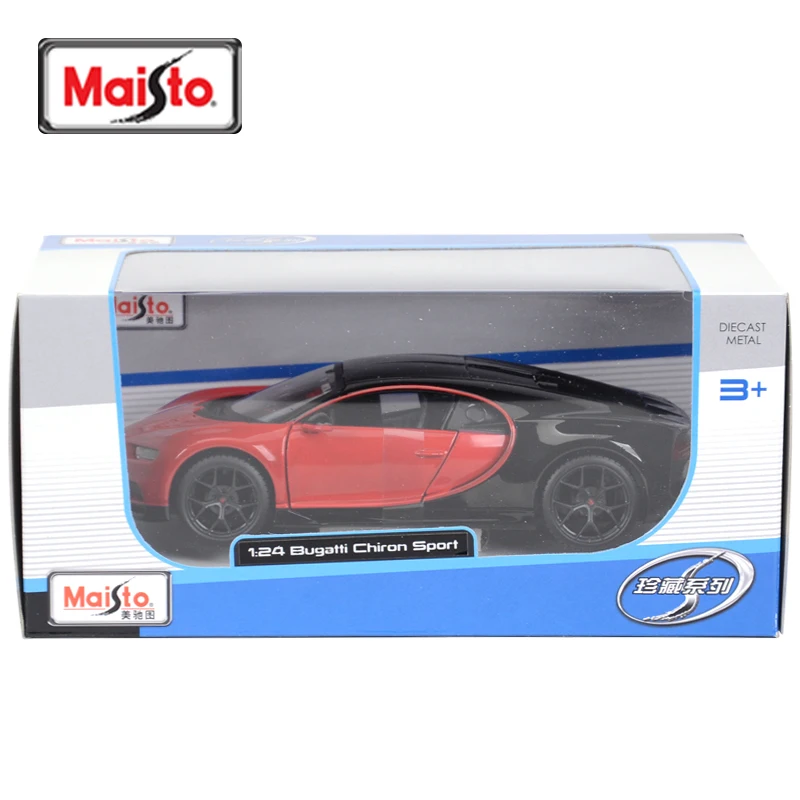 Maisto 1:24 Bugatti Chiron Sports Car Static Die Cast Vehicles Collectible Model Car Toys