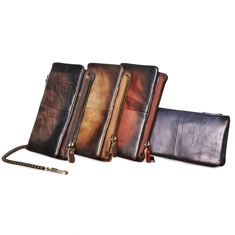 Original leather Men Famous Brand Fashion Businee Card Case Holder Casual Checkbook Snap Wallet Designer Purse Phone Case 1029-c