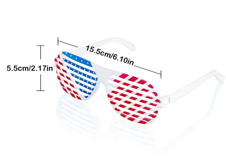 Louver glasses full frame American flag glasses Europe and America novel dance party holiday supplies