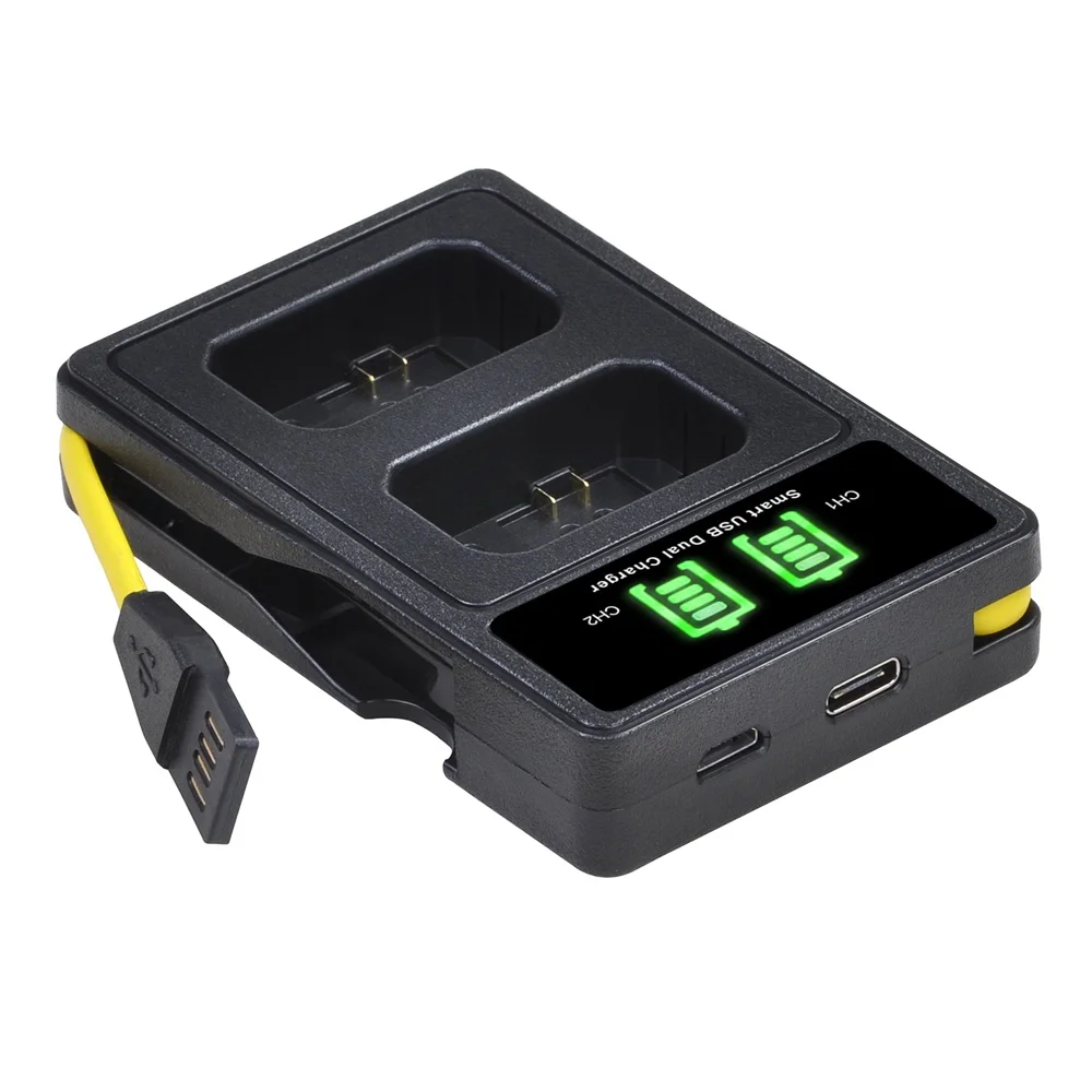 Batterie 2160mAh + double chargeur LED avec Port de Type C, pour Sony Alpha a6000 a6300 a6400 a6500 Alpha a7 a7II a7R a7RII, NP-FW50