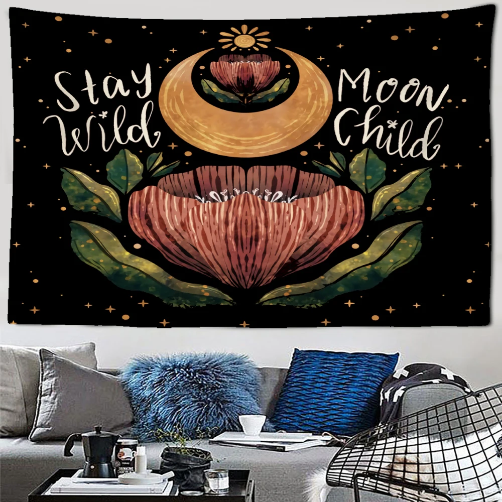 Psychedelic Mushroom Tapestry Wall Decoration Wall Hanging Champignon Mycology Mushroom Boho Decor Hippie Aesthetic Home Decor