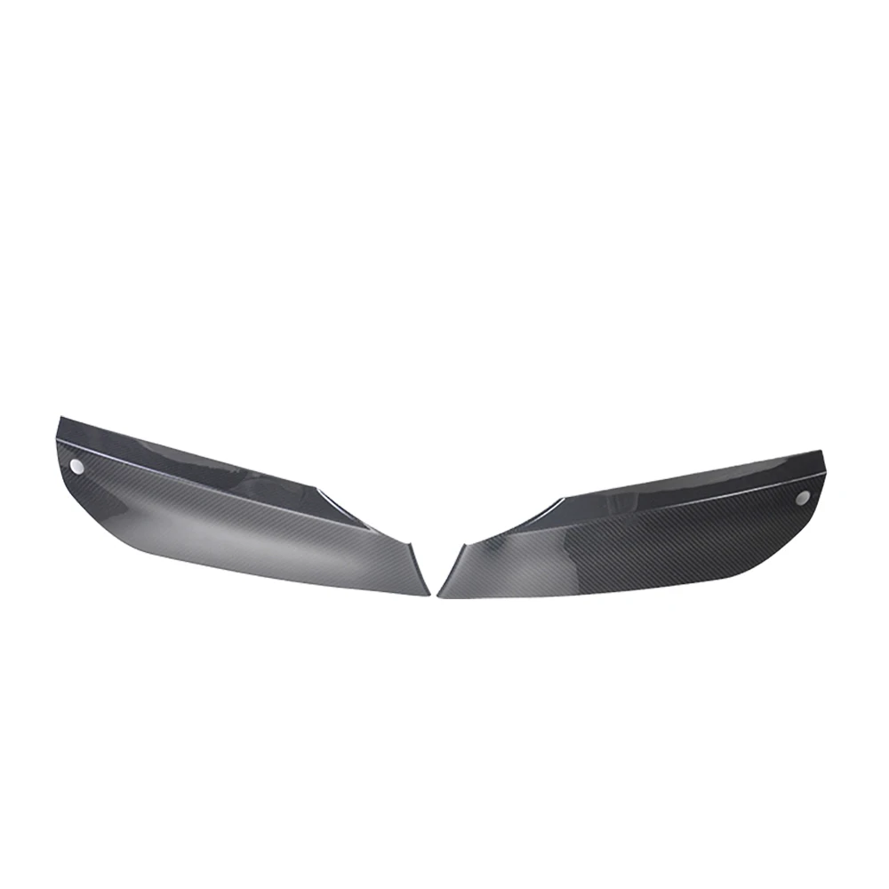 Real Carbon Fiber Car Front Bumper Lip Diffuser Upper Side Splitter Canards Lip Trim For BMW F90 M5 2018up