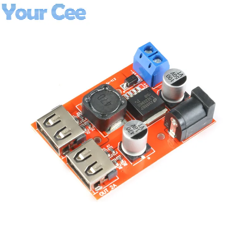 DC-DC 9V 12V 24V 36V to 5V 3A Step Down Buck Converter Board Dual USB / 4 USB Port for Car Charger Solar Power Supply Module