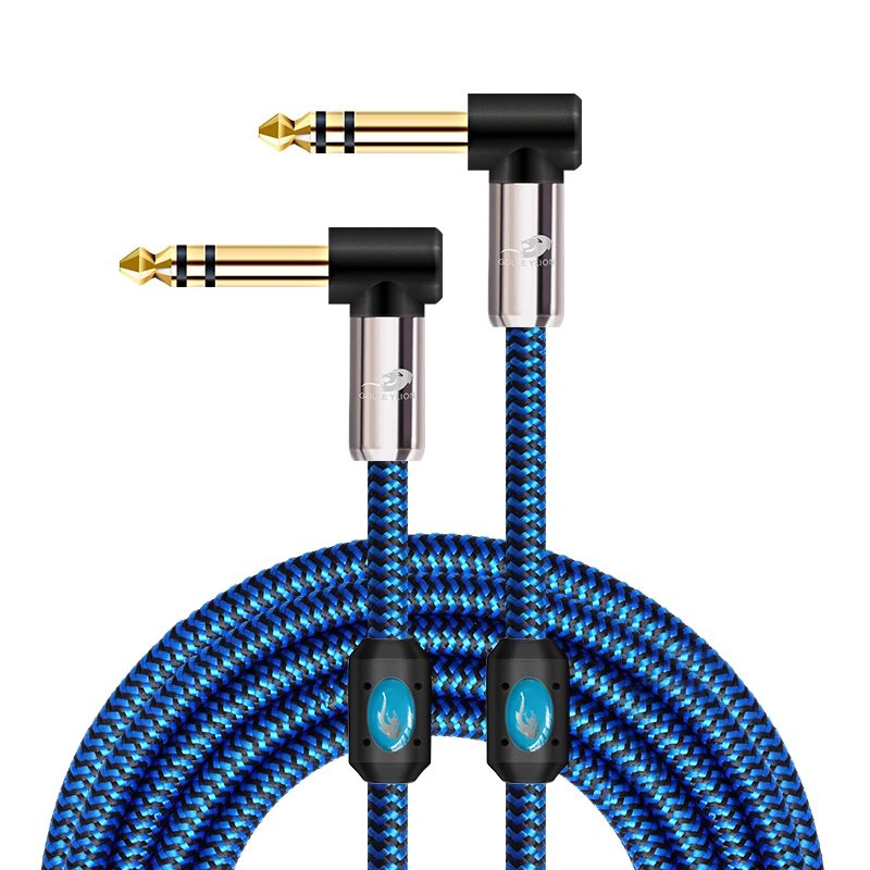 1/4 ''TRS 6.35 مللي متر ذكر إلى ذكر كابل صوت ستيريو ل مكبر للصوت خلاط الغيتار الكهربائي باس متوازن ربط الحماية الحبال