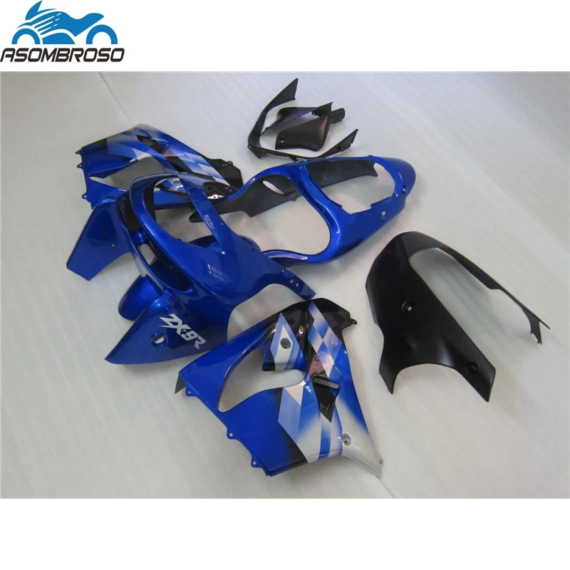 

Injection Molding Motorcycle parts for Kawasaki Ninja ZX9R fairing kit 1998-1999 blue black fairing set zx9r 98 99 YF58