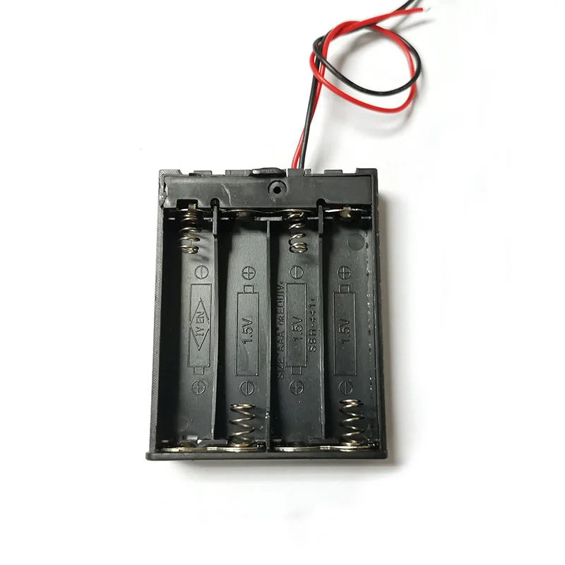 1Pcs AAA Battery Holder Case Box With Leads With ON/OFF Switch Cover 2 3 4 Slot Standard Battery Container Drop Shipping