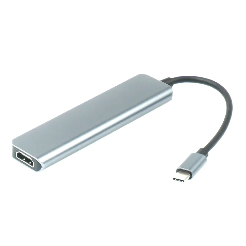 Typ C toUSB Hub 6 IN 1 HDMI-kompatibel USB 3,0 PD SD/TF Kartenleser Adapter kabel
