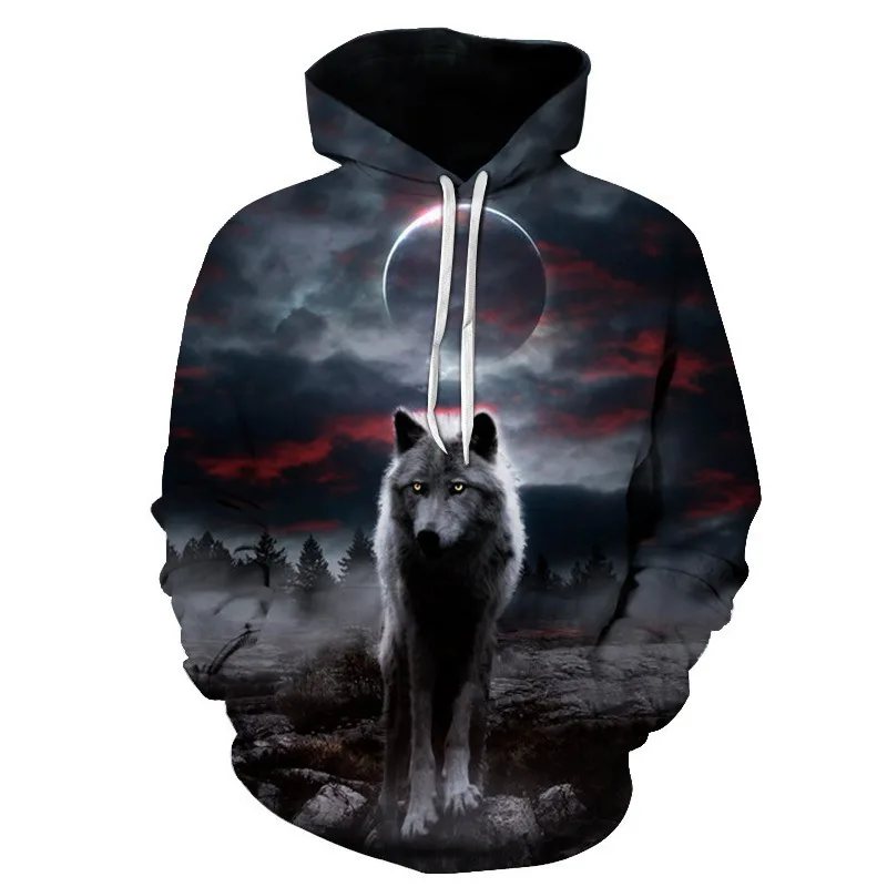 Night Guardian by Art Wolf 3D printed hoodies Men Sweatshirt Novelty Casual Hoodies Quality Drop ship Tracksuits Brand Pullover