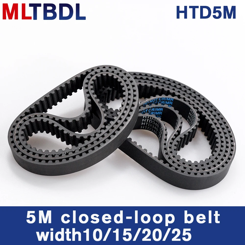 HTD 5M Timing Belt 355/360/365/370mm Length 10/15/20/25mm Width 5mm Pitch Rubber Pulley Belt Teeth 71 72 73 74 synchronous belt