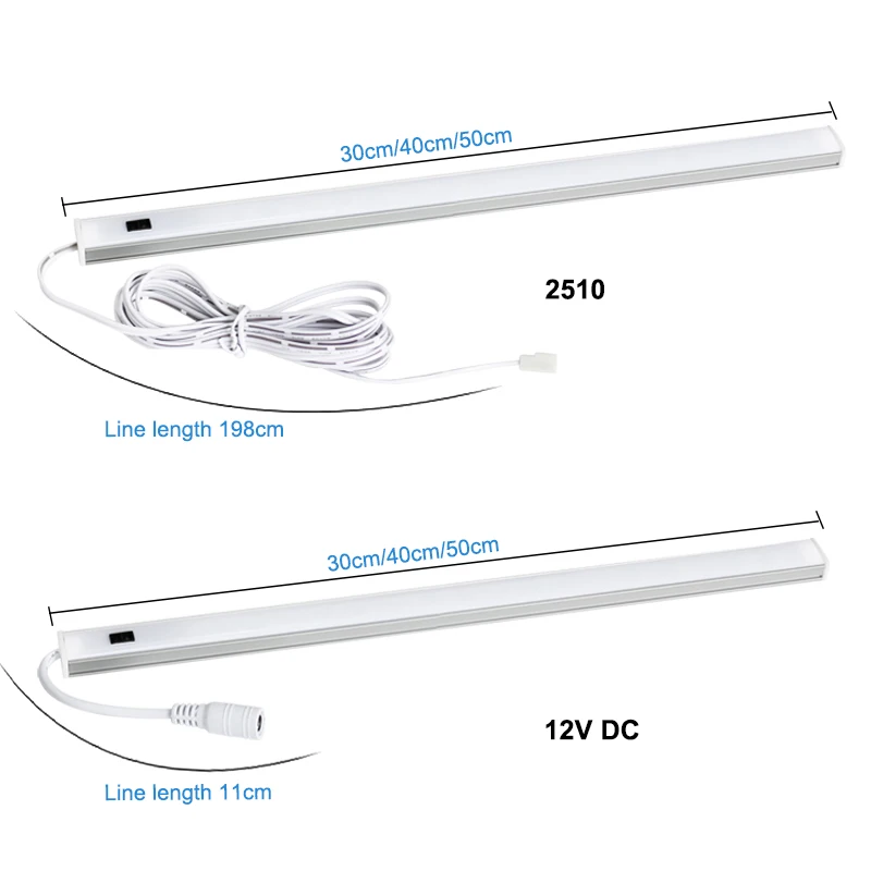 LED Under Cabinet Light Kitchen Lamp Bedroom Wardrobe Closet Night Light Hand Sweep Switch 5W6W/7W Sensor Lamp LED Lights