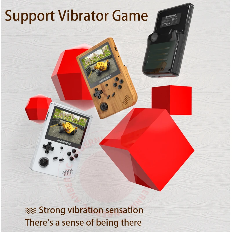 RG351V anberonic يده لعبة لاعب ريترو لعبة وحدة التحكم RK3326 واي فاي على الانترنت IPS شاشة المحمولة Opendingux لعبة Consola