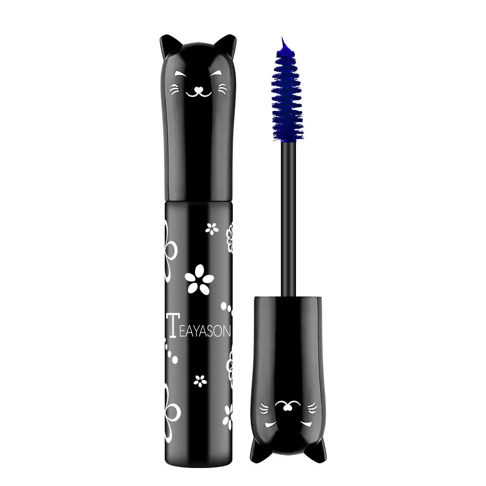 1Pcs 4d Silk Fiber Mascara Waterproof Fast Dry Eyelashes Lengthening White Clear Blue Brown Mascara Extra Volume Makeup Cosmetic