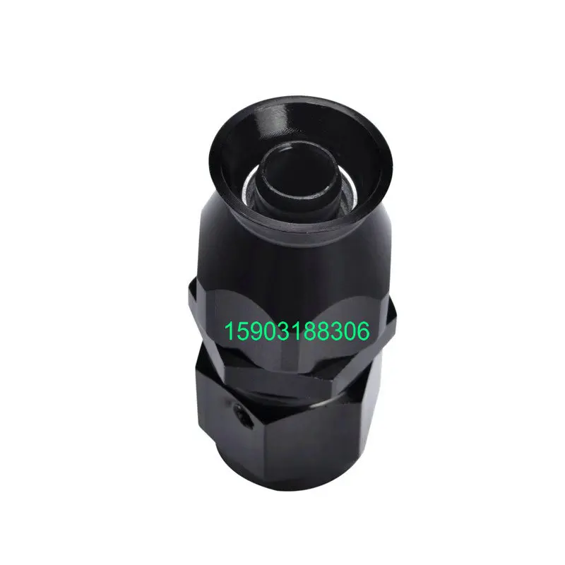 AN8 0-degree High Performance Reusable Aluminum an Fittings Adapter Threaded Hose Ends Assembly for PTFE Hose Connection