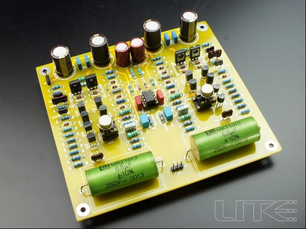 

Finished hifi Lite A15 transistor preamplifier board reference Marklevinson Circuit