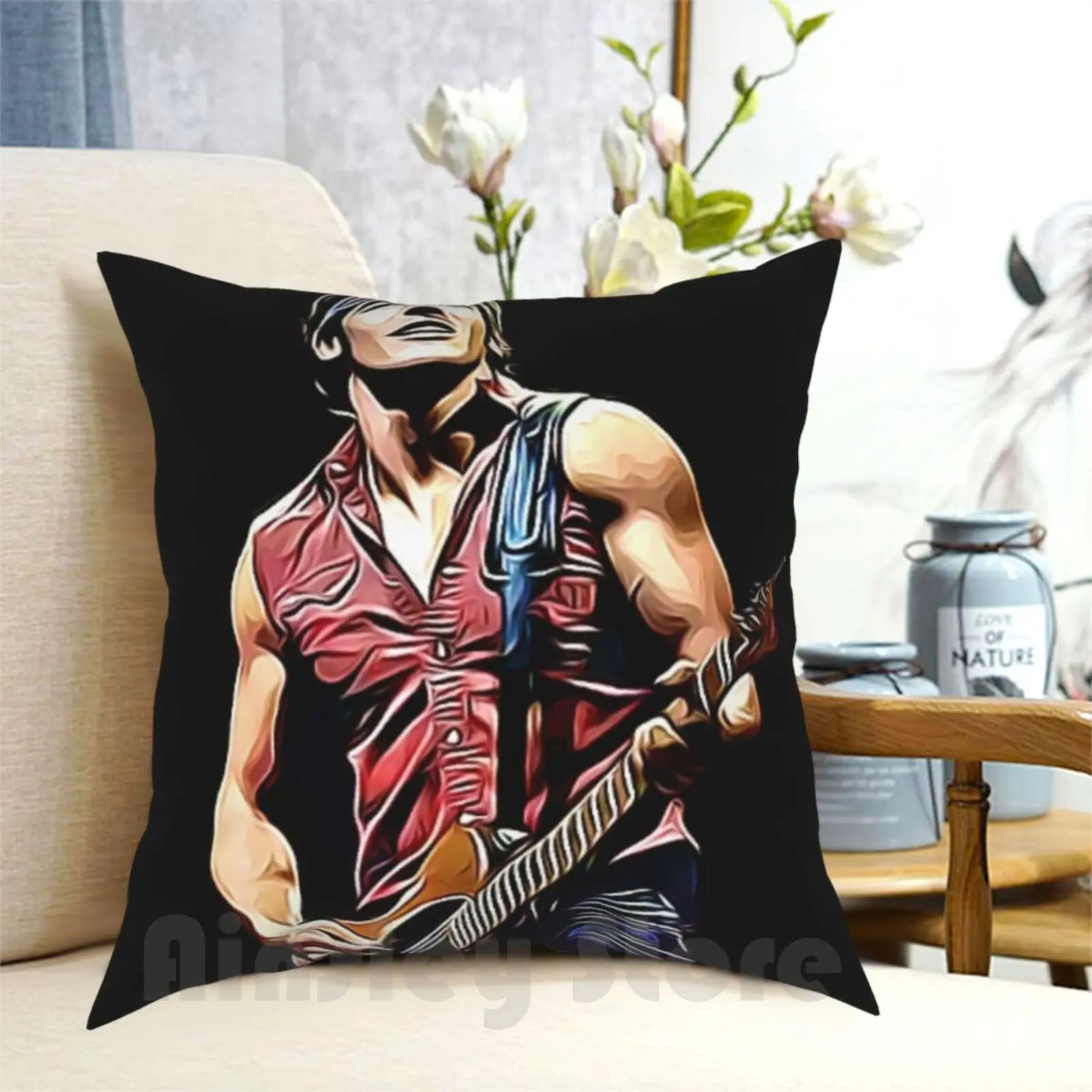 Pillow Case Printed Home Soft DIY Pillow cover Singer Musician Composer E Street Band Born In The A Guitar Music Heartland