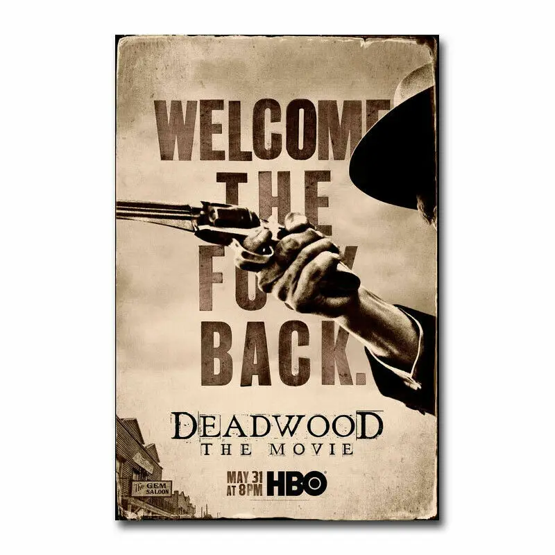 Deadwood The Movie Daniel Minahan Film 2 Silk Fabric Wall Poster Art Decor Sticker Bright