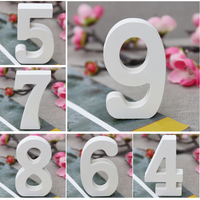 Digital Numbers Wooden Wall Stickers 3D Decorative DIY Wood Number Sticker for Wedding Party Birthday Wall Decals Home Decor