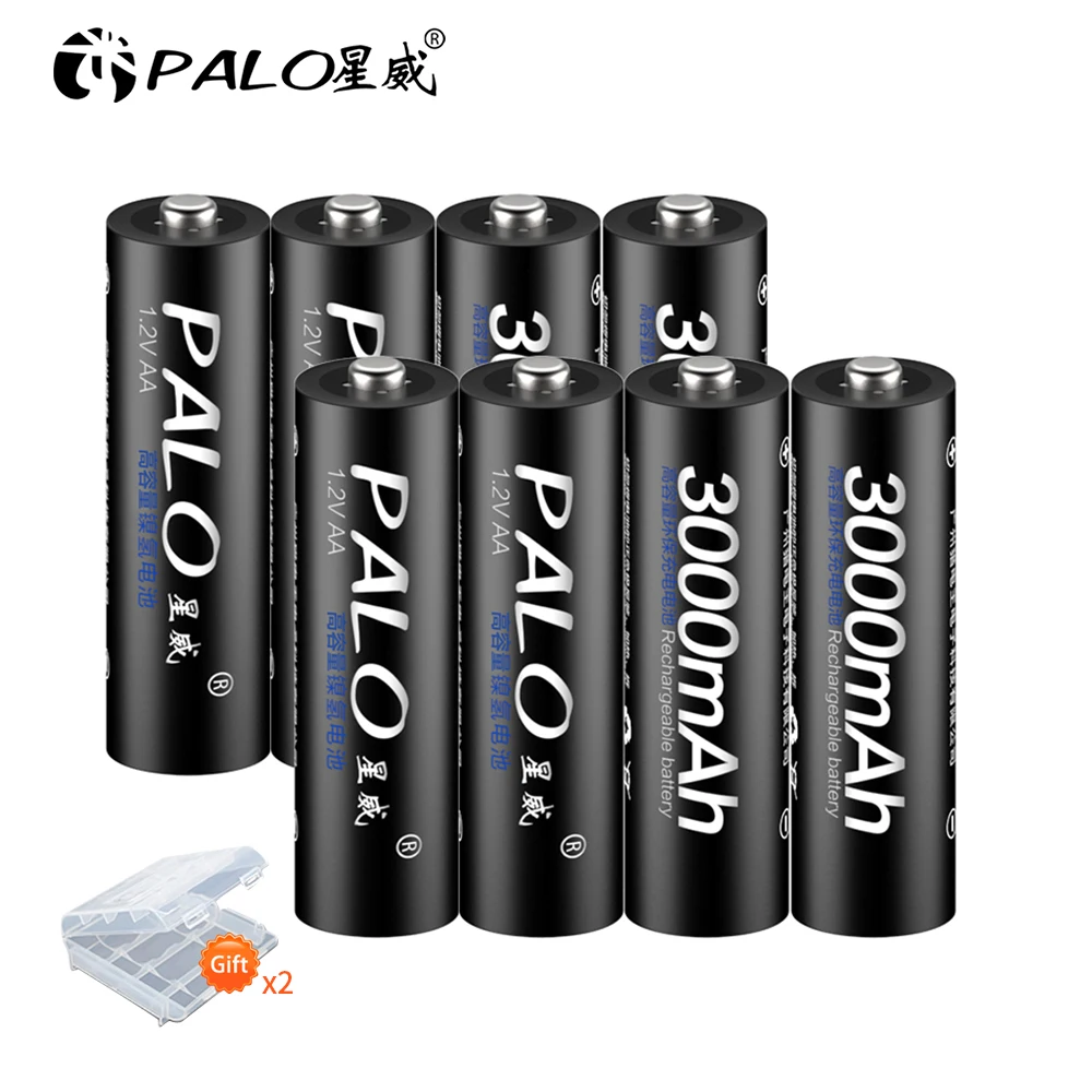 

PALO Original 1.2V AA Rechargeable Battery Low Self Discharge 3000mAh Ni-MH AA Rechargeble Battery For Camera Anti-dropping Toy