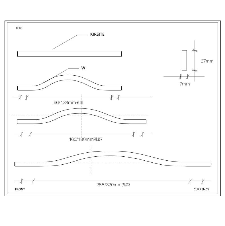 TONA Black Cabinet Handle Cabinet Pulls Drawer Handle Knobs Cupboard Handles Furniture Hardware Dresser Knobs Bathroom