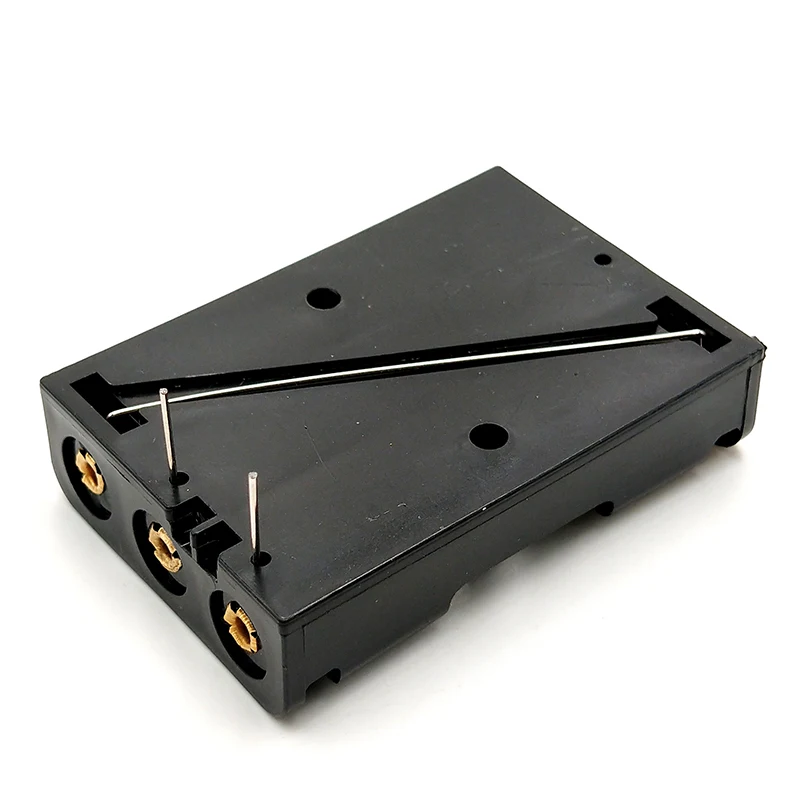 400 قطعة/الوحدة 2x3x1.5 فولت AAA بطاريات كليب حامل أسود صندوق تخزين قذيفة مع دبابيس 2 3 فتحات AAA بطارية علبة بلاستيكية الحاويات