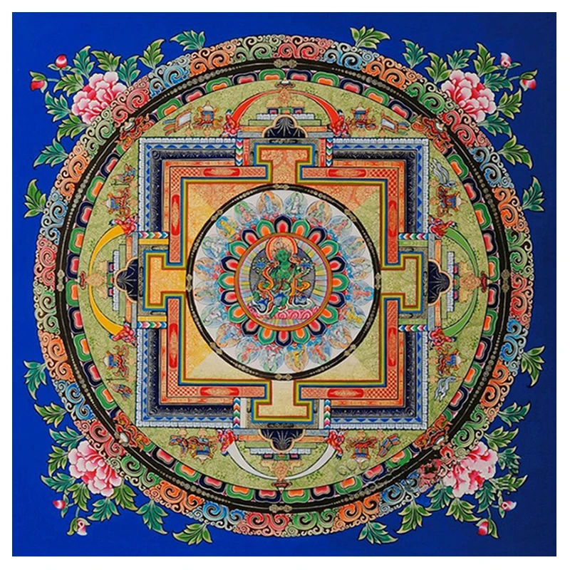 5D DIY Diamond Painting Green Tara Heart Mantra Bodhisattva Mandala Diamond Embroidery Full Cross Stitch Rhinestone Mosaic Gift