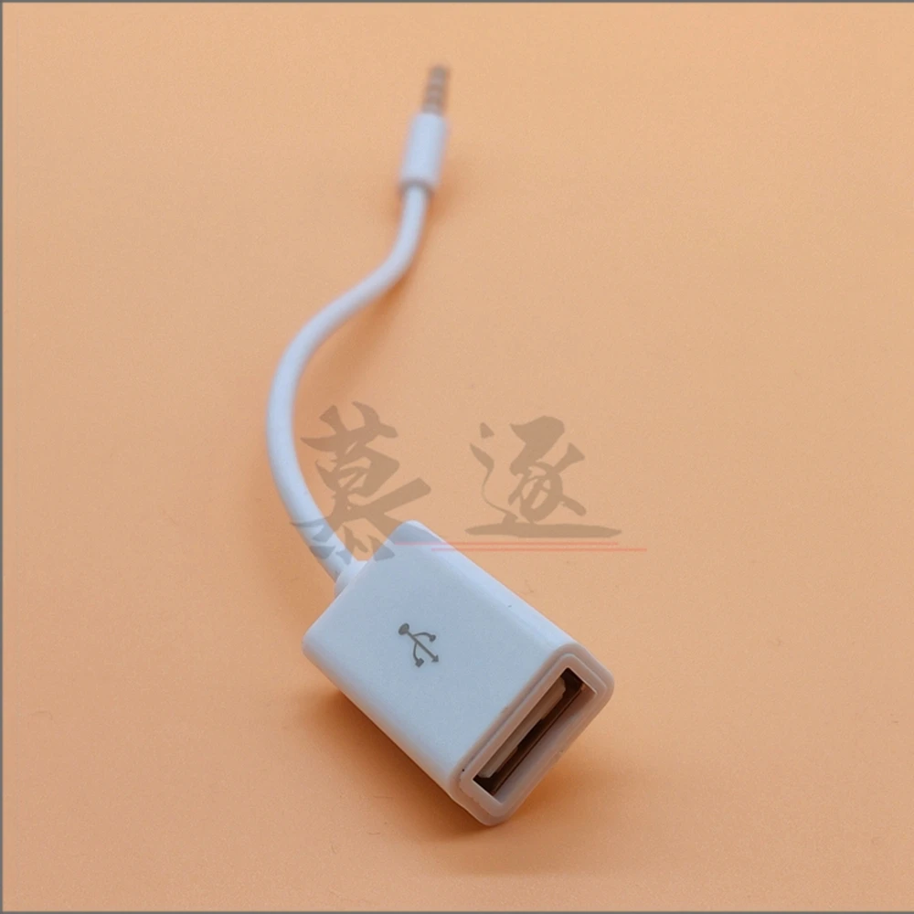 جاك 3.5 AUX وصلات صوت إلى USB 2.0 محول وصلة كابل Aux لسيارة MP3 المتكلم U القرص محرك فلاش USB الملحقات 3.5 مللي متر