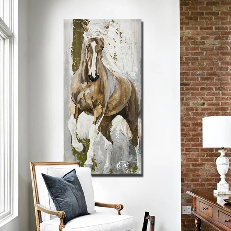 SELFLESSLY Vintage Horse Paintings Wall Decorative Pictures For Living Room Bedroom Canvas Prints Posters Animal Art Retro Art