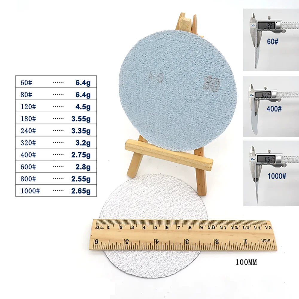 100mm Trockenen Schleifen Discs 4 Zoll 60-100 0 Grit Haken & Loop Schleif Schleifpapier Pads für Holz auto Polieren Schleifen Schleifpapier