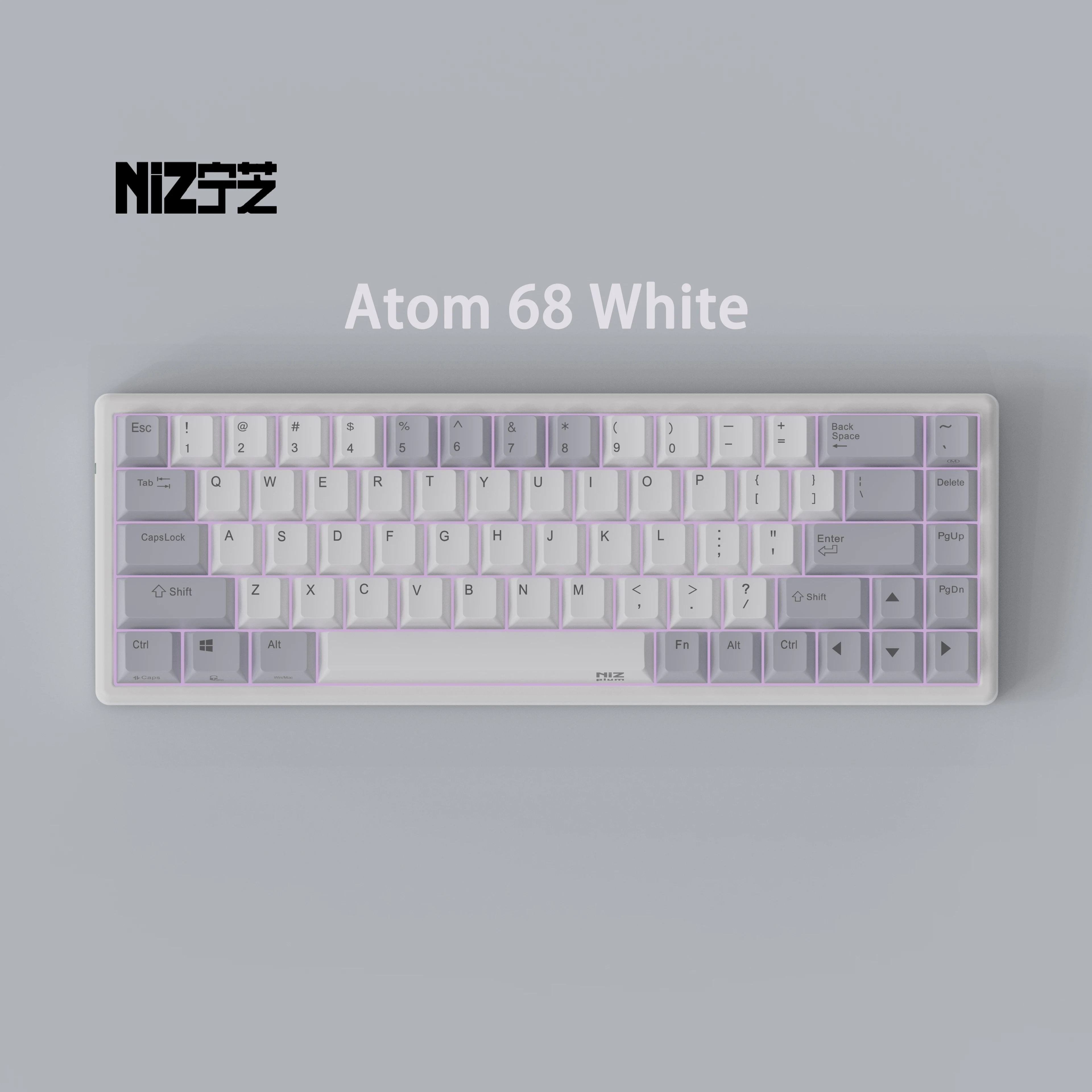 

NiZ Keyboard NEW Atom68 EC Keyboard Wired/Bluetooth With Fully Reprogrammable and Macro Recording For PC Laptop