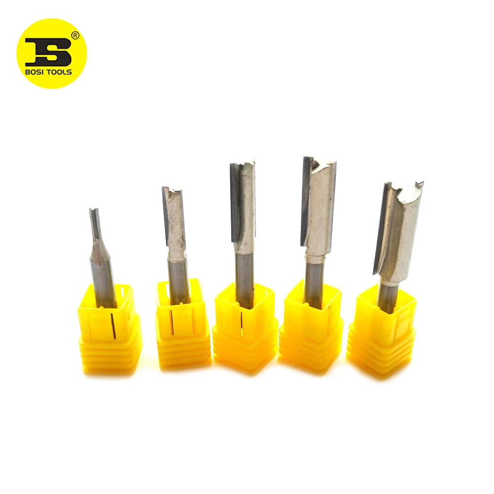 BOSI Double Flute Straight Router Bit 1/4