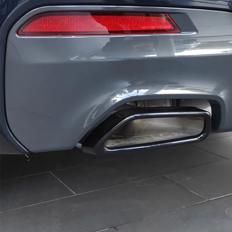 Stainless Steel For BMW 5 6 Series GT G30 G38 G32 2018 2019 2020 2021 Tail Muffler Exhaust Pipe Output Car Cover Trim Protective