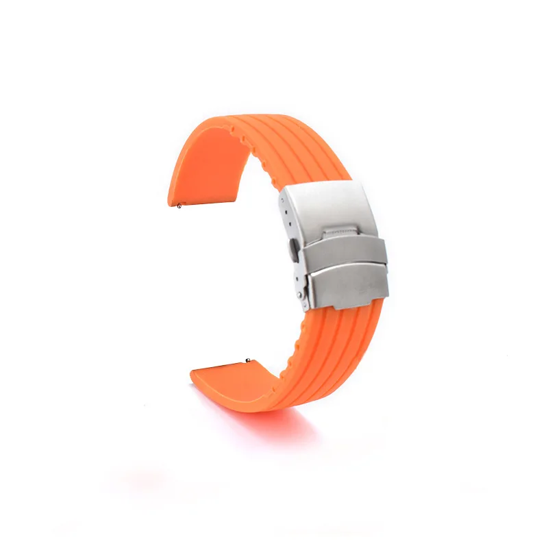18mm 20mm 22mm 24mm Quick Release Korn Silikon Uhrenarmband für Universal Uhrenarmband Sport Wasserdichtes Gummi-Uhrenarmband – Detail 23