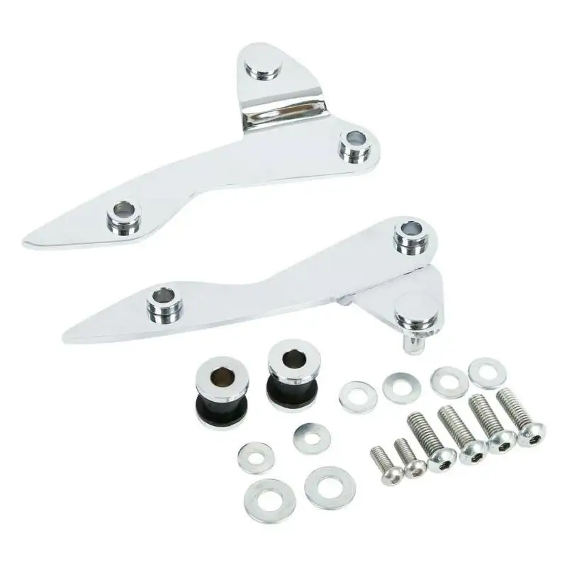 Motorcycle Chrome 2-Point Docking Hardware Kit For 2014-2020 Harley Touring Road King Glide