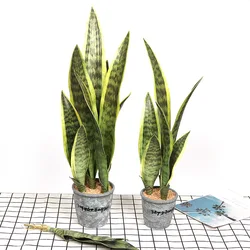 Plantas artificiais suculentas realistas, interior e exterior, aloe vera, folhas longas falsas tropicais, acessórios de decoração de quarto