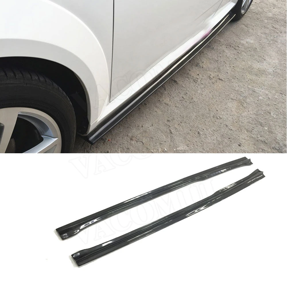 

VACOMUL Carbon Fiber Side Skirts Aprons For Audi TT TTS TTRS 2014- 2017 BT Style Door Sill Stripe Car Styling