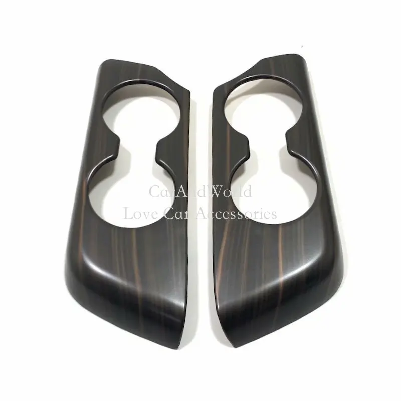 

ABS Carbon Fiber Rear Seat Third Drain Water Cup Frame Cover Trims For Toyota Highlander Kluger XU70 2022-2025 Car Accessories
