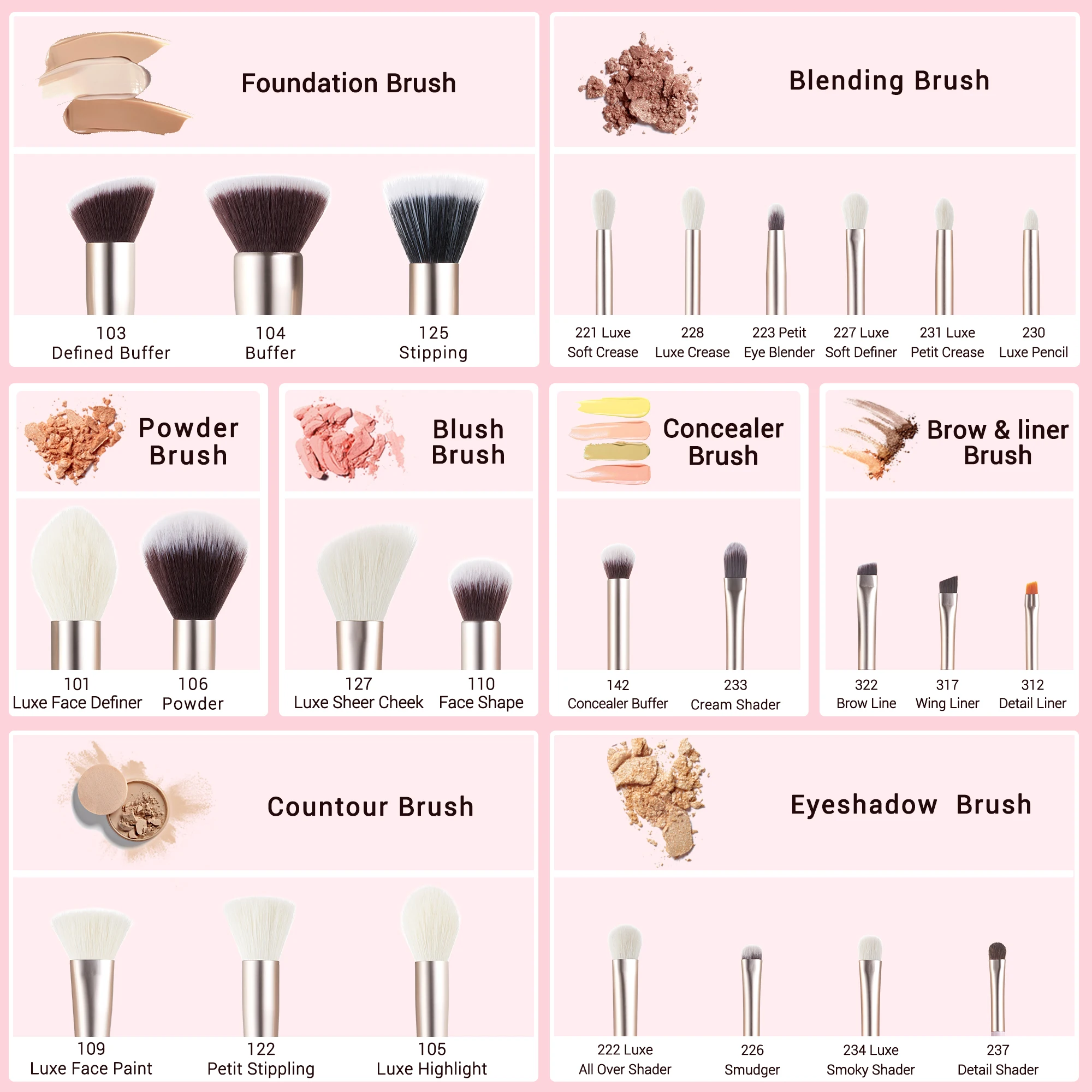 Jessup Makeup Brushes Set 25pcs Natural-Synthetic Foundation Powder Highlighter Eyeshadow Brush Pedzle do Makijazu T290