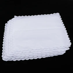 Lenços De Algodão Em Branco DIY, Hanky Hankies, Festa De Noiva, 6 Pcs