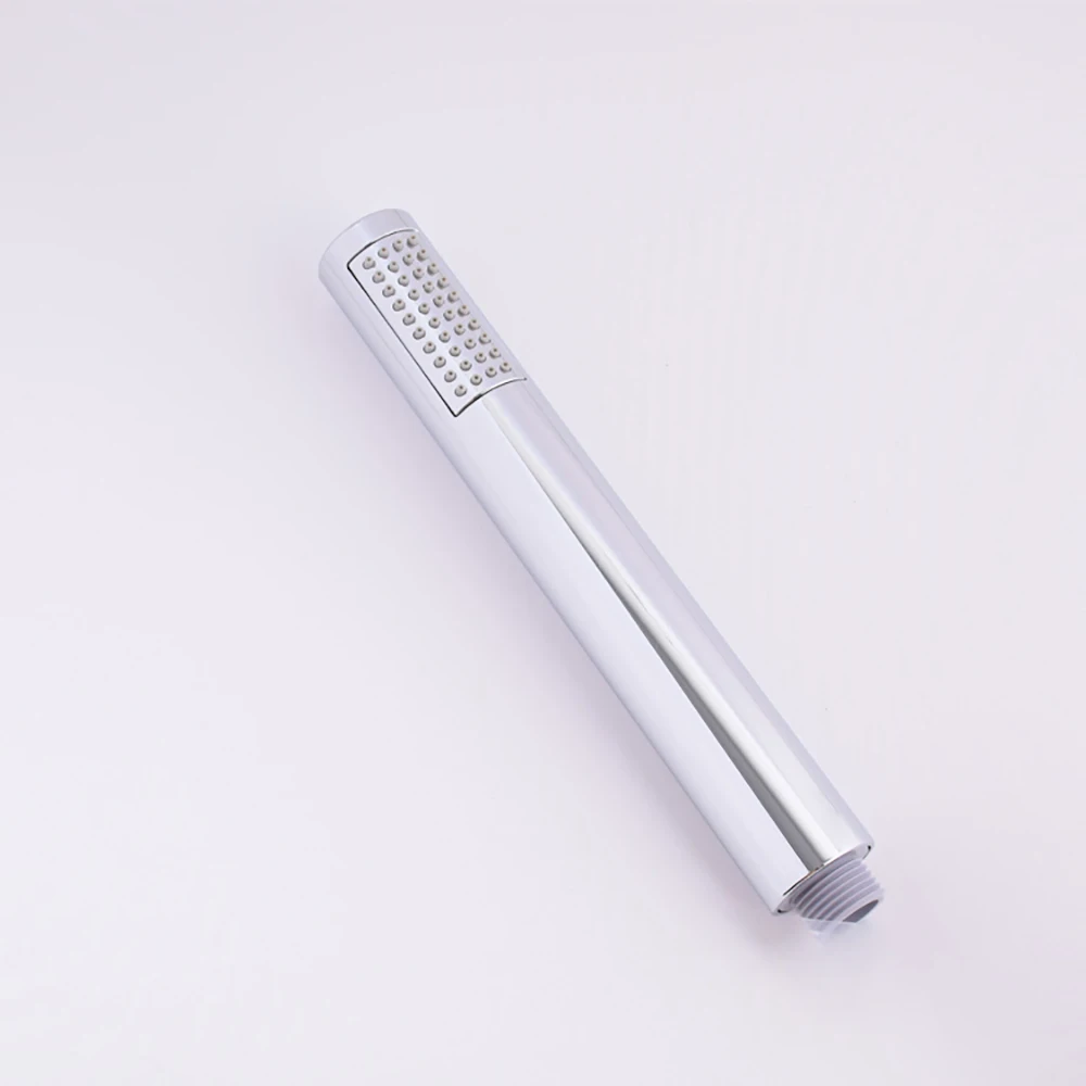 New Shape ABS Chrome Plated Slim Shower Head Bathroom Accessory Bath Rain Round  Handheld Showerhead